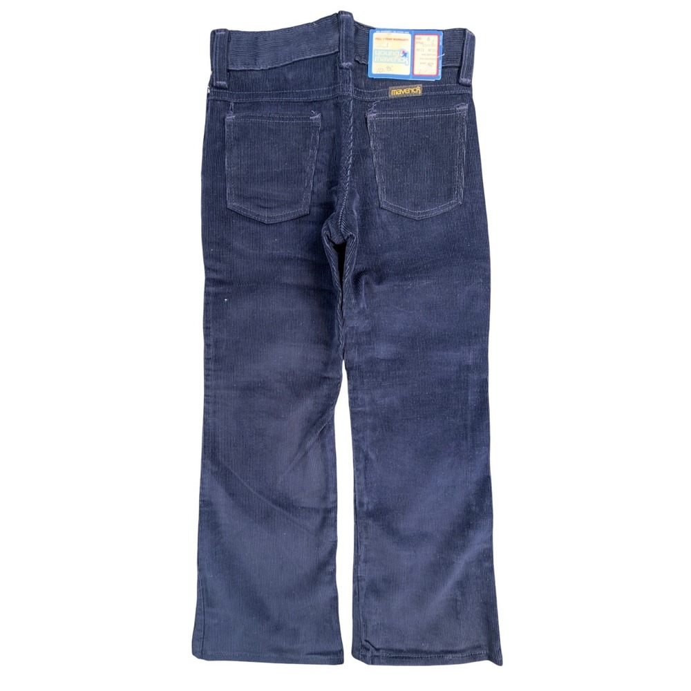 Young Maverick Vintage 80s Corduroy Boot Jeans Boys 6 Navy NOS